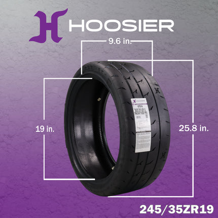 Hoosier TrackAttack Pro Racing Tire 245/35ZR19 93Y XL - High Performance Car Tire Engineered for Track and Street Racing with Hoosier Keychain Made in the USA (4 Pack)