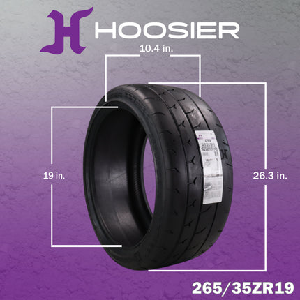 Hoosier TrackAttack Pro Racing Tire 265/35ZR19 98Y XL - High Performance Car Tire Engineered for Track and Street Racing with Hoosier Keychain Made in the USA