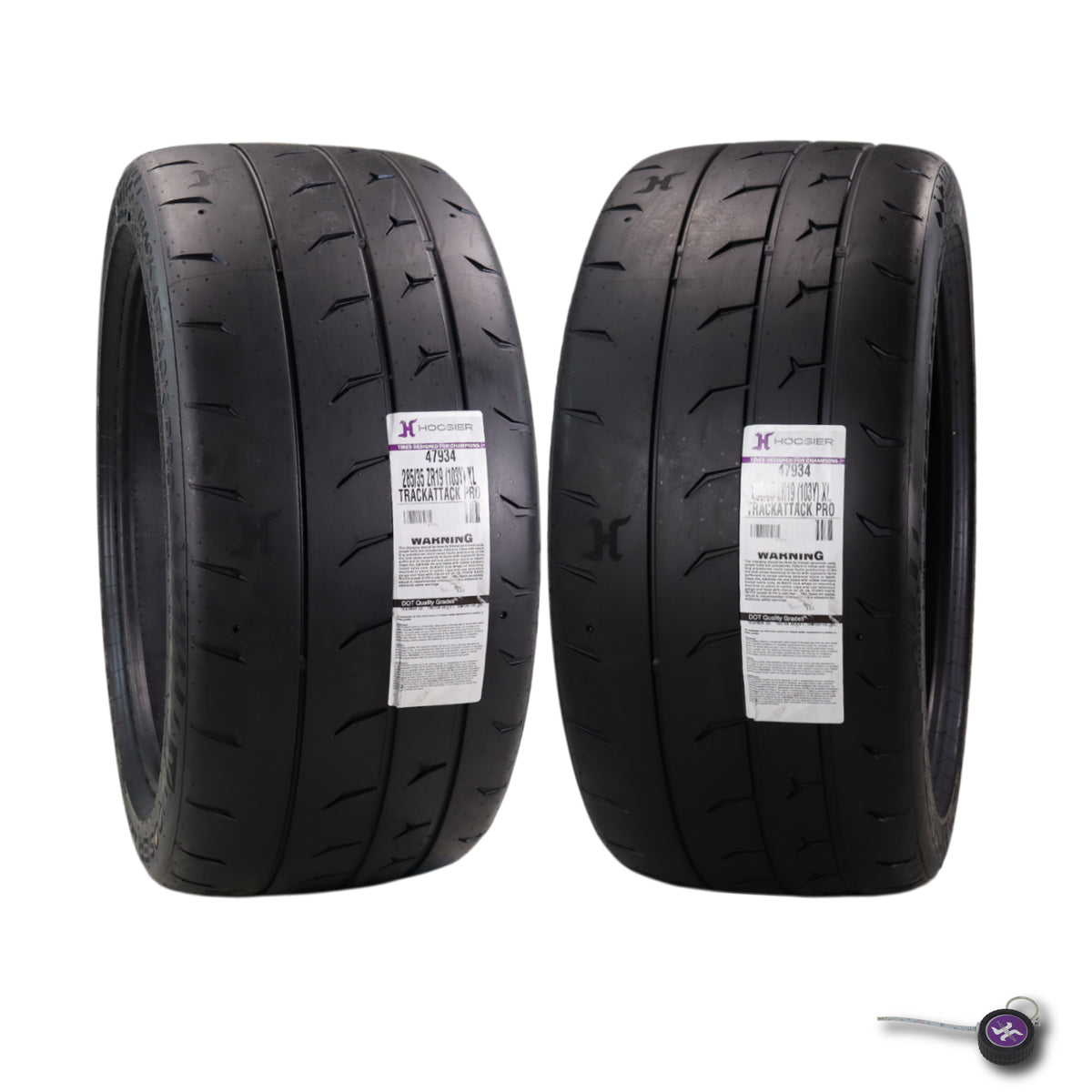 Hoosier TrackAttack Pro Racing Tire 285/35ZR19 103Y XL - High Performance Car Tire Engineered for Track and Street Racing with Hoosier Keychain Made in the USA (2 Pack)