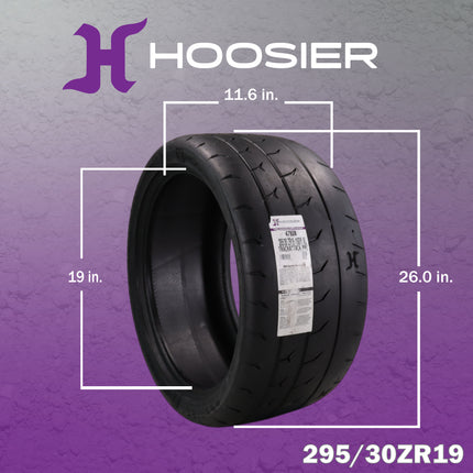 Hoosier TrackAttack Pro Racing Tire 295/30ZR19 100Y XL - High Performance Car Tire Engineered for Track and Street Racing with Hoosier Keychain Made in the USA (4 Pack)