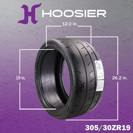 Hoosier TrackAttack Pro Racing Tire 305/30ZR19 102Y XL - High Performance Car Tire Engineered for Track and Street Racing with Hoosier Keychain Made in the USA (4 Pack)