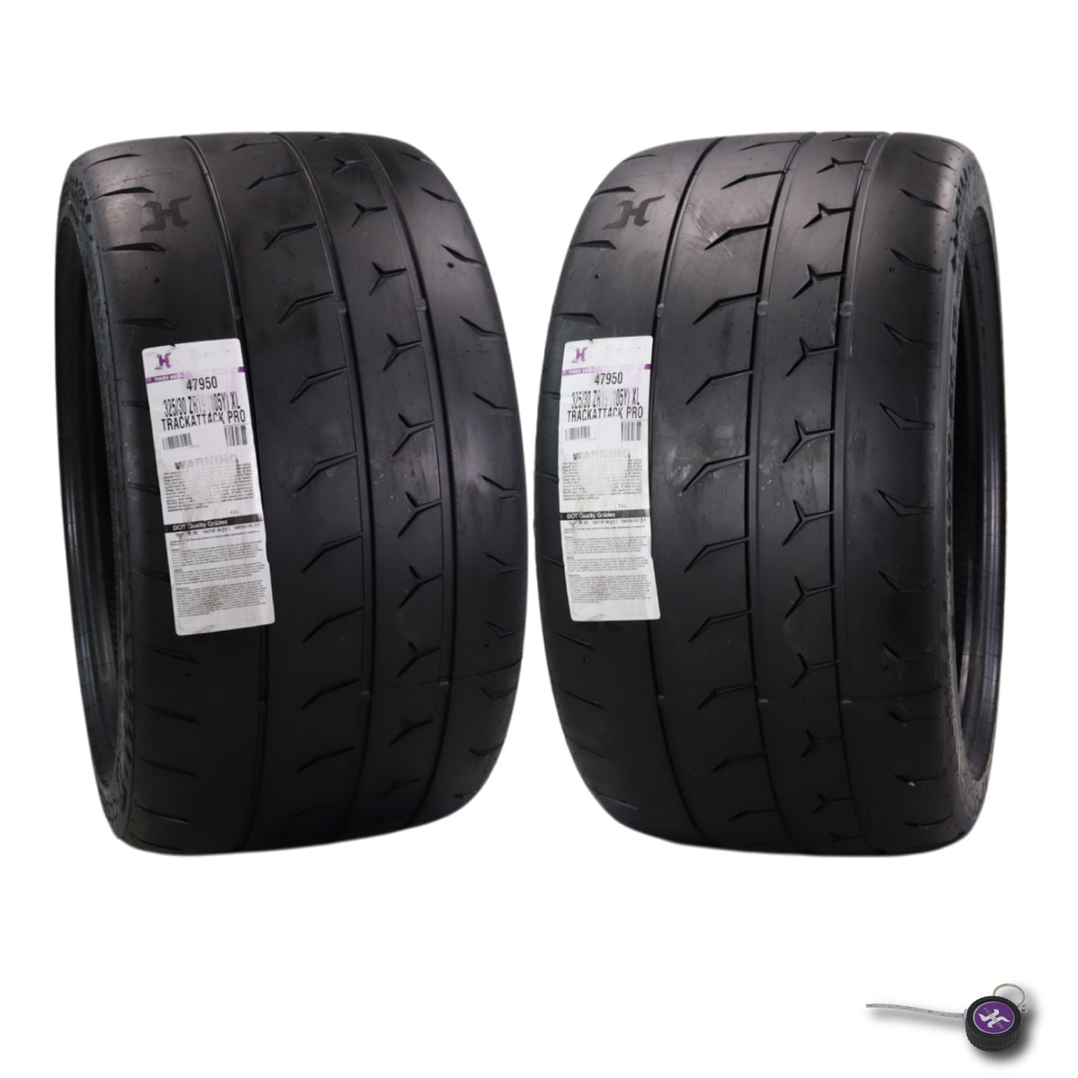Hoosier TrackAttack Pro Racing Tire 325/30ZR19 105Y XL w/ Hoosier Keychain (2pk)
