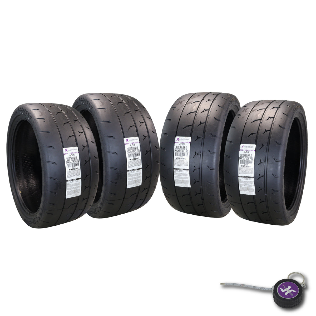 Hoosier TrackAttack Pro Racing Tire 285/30ZR20 99Y XL w/ Hoosier Keychain (4pk)