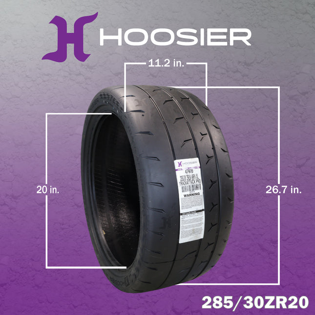 Hoosier TrackAttack Pro Racing Tire 285/30ZR20 99Y XL w/ Hoosier Keychain (4pk)