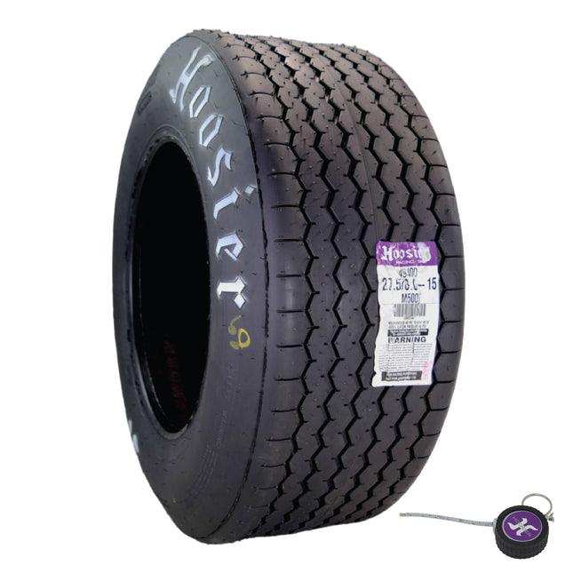 Hoosier UTV Tire 27.5/8.0-15 P1000 - 49400M500 for Side by Side & Off-Road Racing with Hoosier Keychain