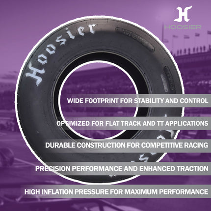 Hoosier UTV Tire 27.5/8.0-15 P1000 - 49400M500 for Side by Side & Off-Road Racing with Hoosier Keychain