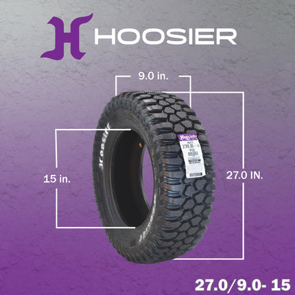 Hoosier UTV Tire 27.0X9.0-15 - 49470M550 for Side by Side & Off-Road Racing with Hoosier Keychain