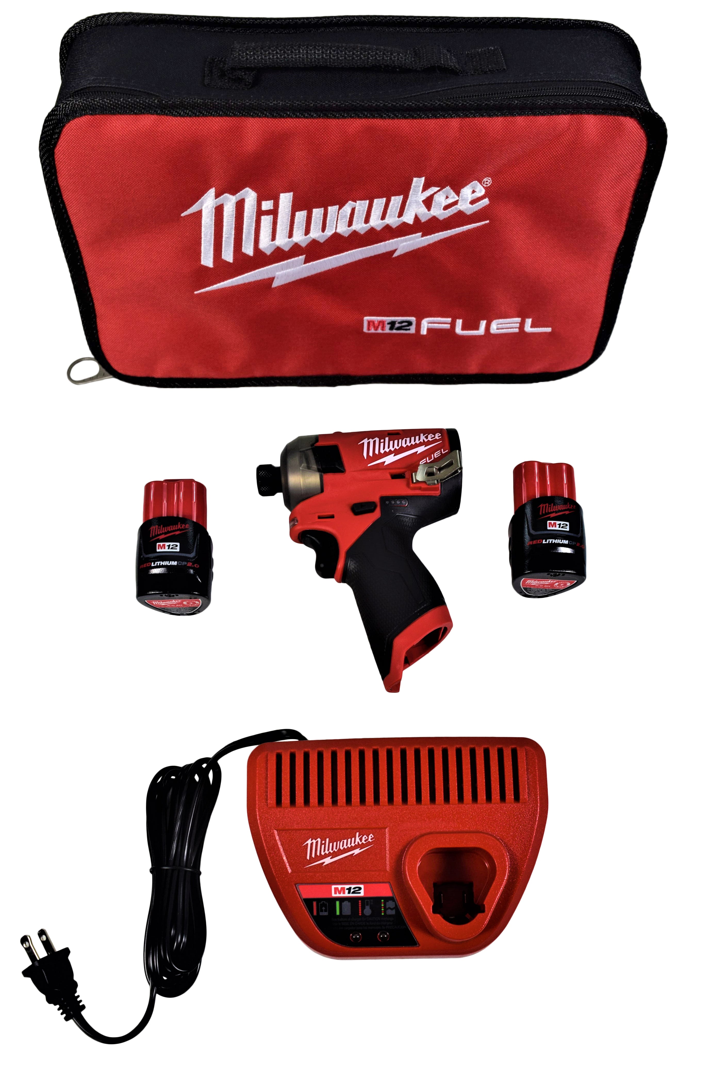 Milwaukee 2551-22 M12 Fuel Surge 1/4 In. Hex Hydraulic Compact Impact Kit