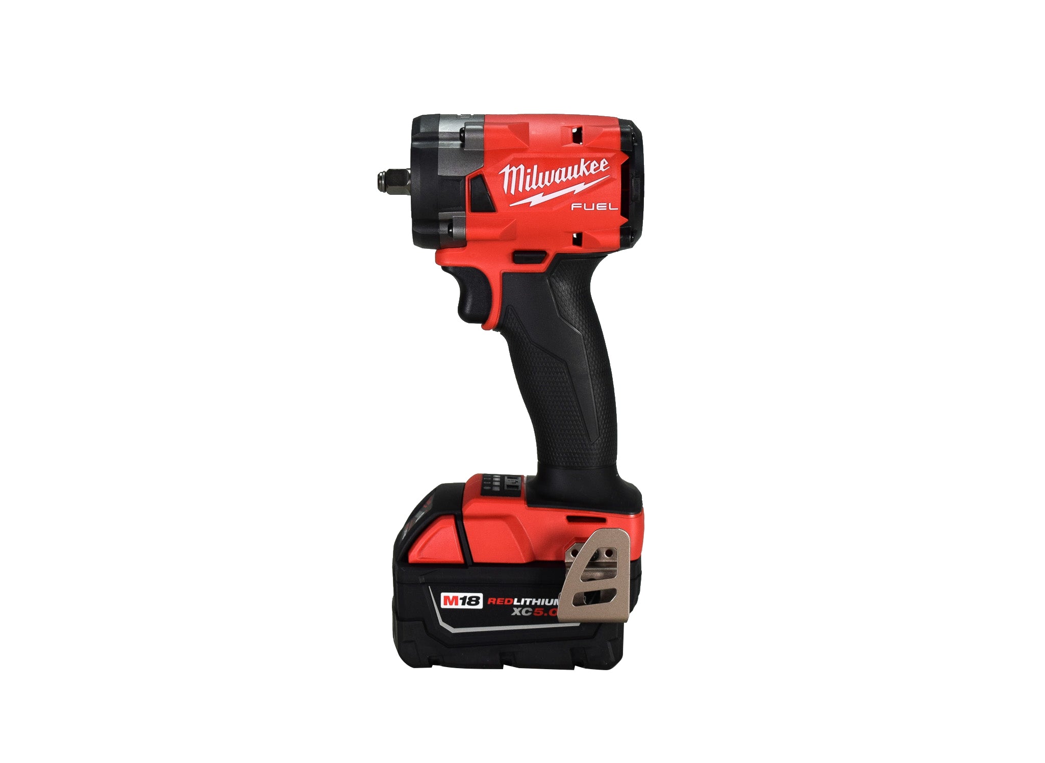 Milwauke 2854-22R M18 FUEL 18V Lithium-Ion Brushless Cordless 3/8 in. Compact Impact Wrench with Friction Ring Kit, Resistant Batteries