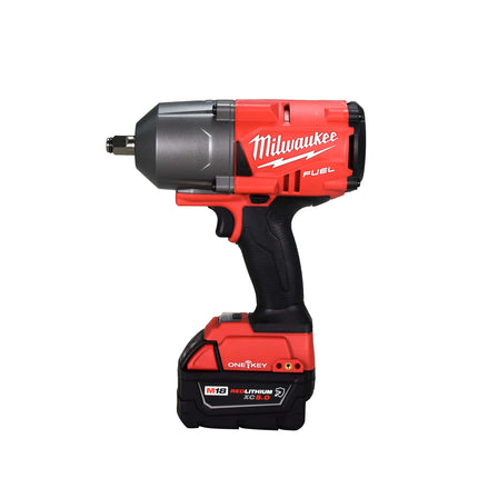 Milwaukee 2863-22R M18 FUEL ONE-KEY 18V Li-Ion Brushless Cordless 1/2 in. High-Torque Impact Wrench with Friction Ring, Resistant Batteries