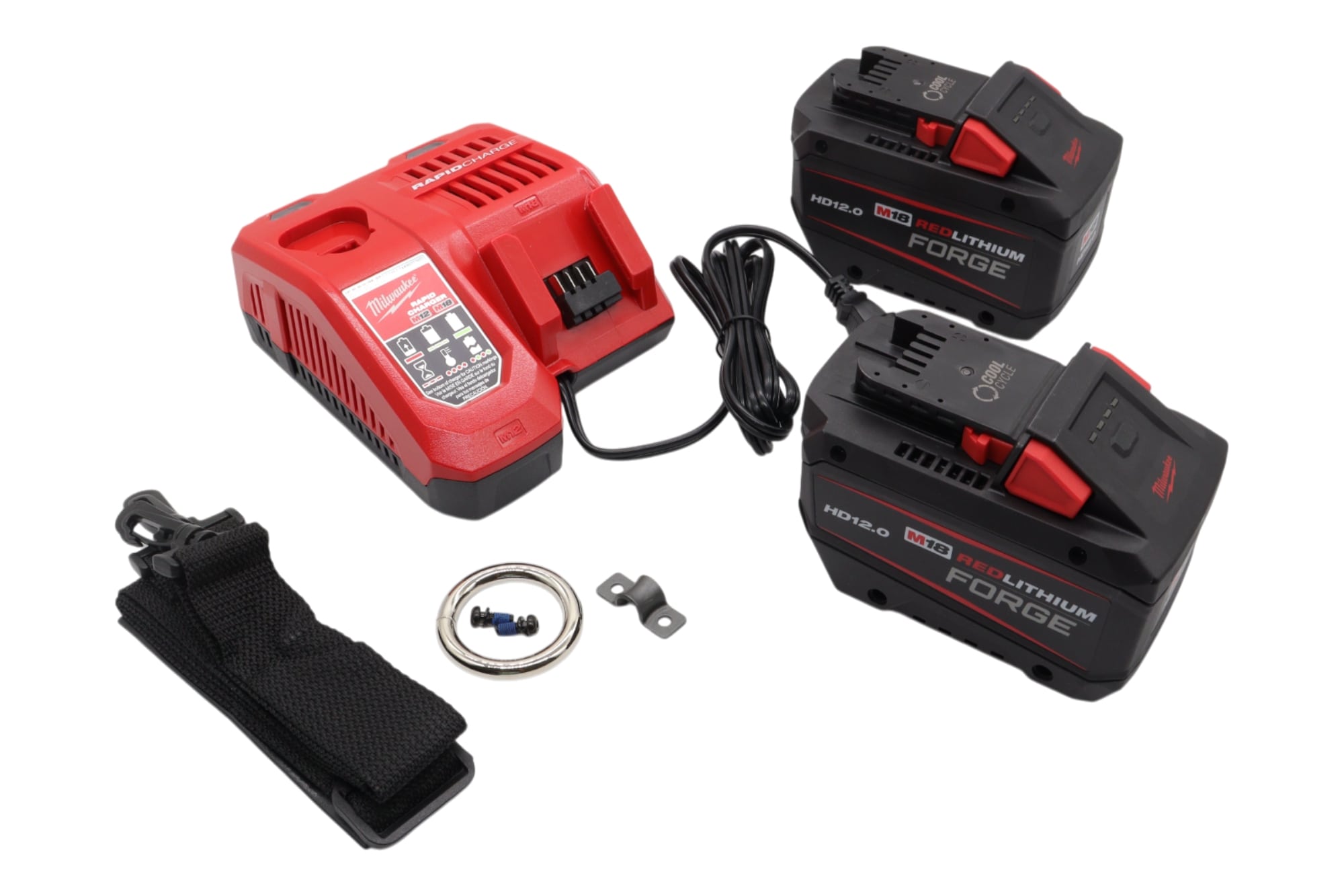 Milwaukee 2869-22HD M18 FUEL 18V Lithium-Ion Brushless Cordless 1 in. Impact Wrench Extended Reach D-Handle Kit w/Two 12.0 Ah Batteries