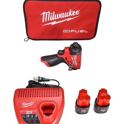 Milwaukee 3453-22 12V Fuel 1/4" Cordless Hex Impact Driver Kit