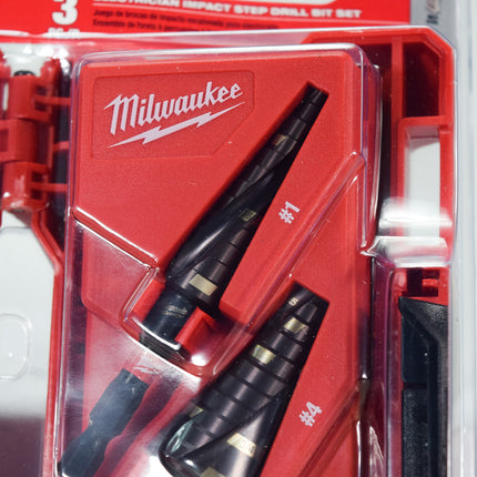 MILWAUKEE 48-89-9257 SHOCKWAVE Impact Duty Step Bit Electrician Set (#1, #4, #9)