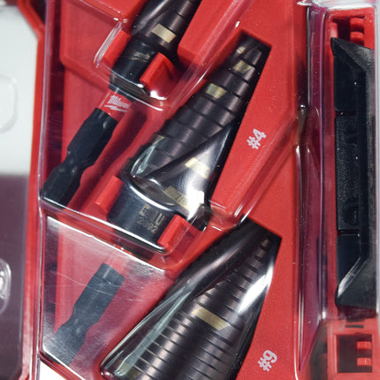 MILWAUKEE 48-89-9257 SHOCKWAVE Impact Duty Step Bit Electrician Set (#1, #4, #9)