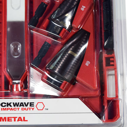 MILWAUKEE 48-89-9257 SHOCKWAVE Impact Duty Step Bit Electrician Set (#1, #4, #9)