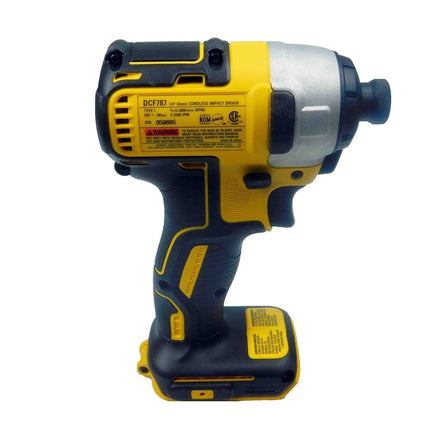 DEWALT DCF787B 20V MAX Cordless Brushless Impact Driver, 1/4-Inch Hex Chuck, Compact Lightweight Design, Bare Tool Only, High Torque Performance for Drilling and Fastening