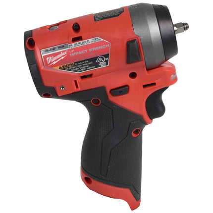 Milwaukee 2552-20 M12 FUEL 1/4inch Cordless Stubby Impact Wrench (Bare Tool Only)