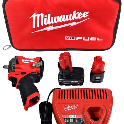 Milwaukee 2554-22 M12 FUEL 12V Stubby 3/8 in. Impact Wrench Kit