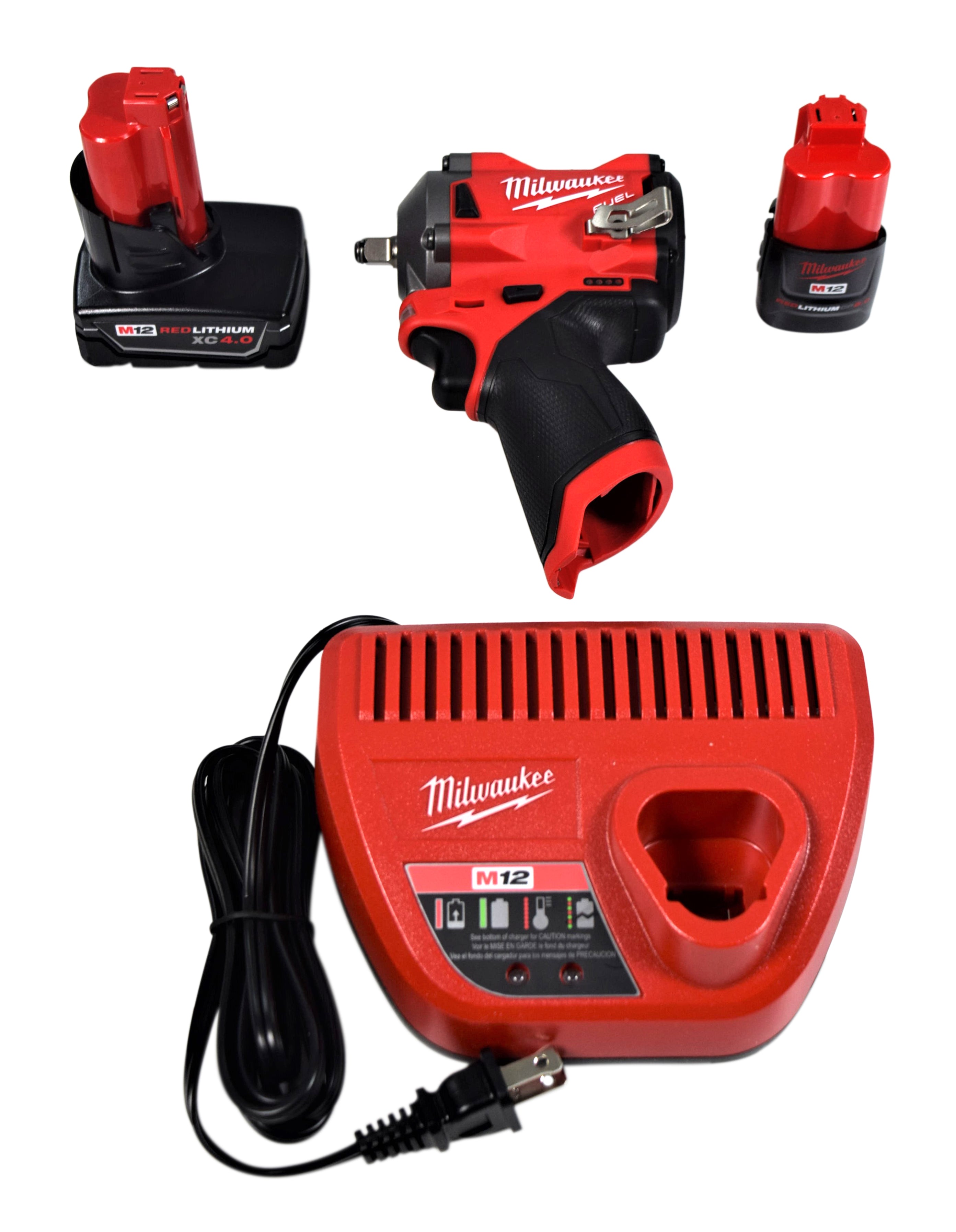 Milwaukee 2554-22 M12 FUEL 12V Stubby 3/8 in. Impact Wrench Kit