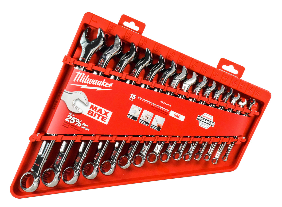Milwaukee Electric Tools 48-22-9415 Combination Wrench Set - SAE