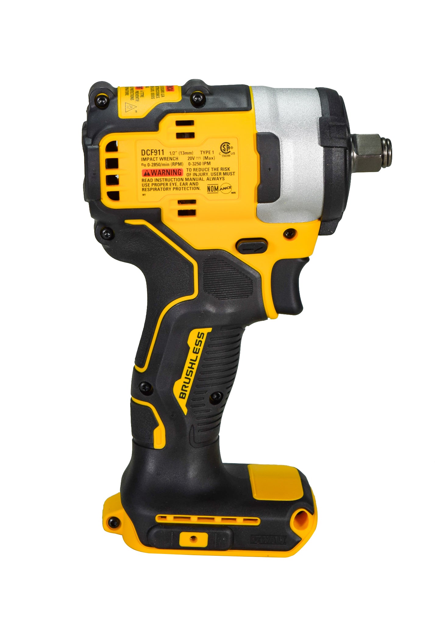 Dewalt DCF911B 20V MAX 1/2" Cordless Impact Wrench with Hog Ring Anvil (Bare Tool)