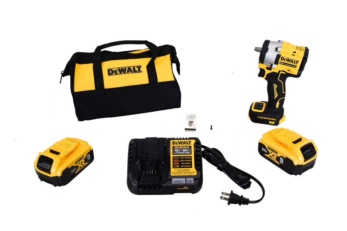 DeWalt DCF923P2 3/8" ATOMIC 20V MAX Cordless Impact Wrench with Hog Ring Anvil Kit