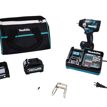 Makita GWT08D 40V max XGT Brushless Cordless 4‑Speed Mid‑Torque 1/2" Sq. Drive Impact Wrench Kit w/ Detent Anvil (2.5Ah)