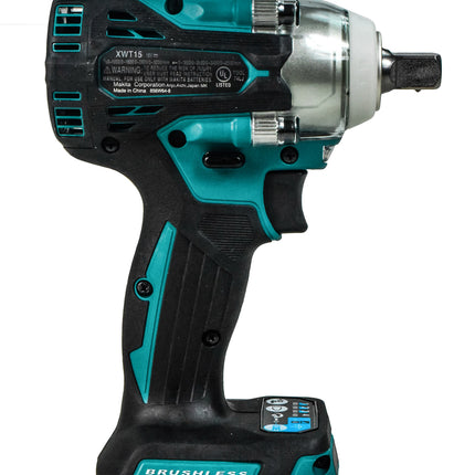Makita XWT15Z 18V LXT Lithium-Ion Brushless Cordless 4-Speed 1/2" Sq. Drive Impact Wrench w/Detent Anvil, Tool Only