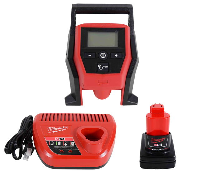 Milwaukee M12 2475-21XC 12V 4.0Ah Cordless Compact Inflator Kit