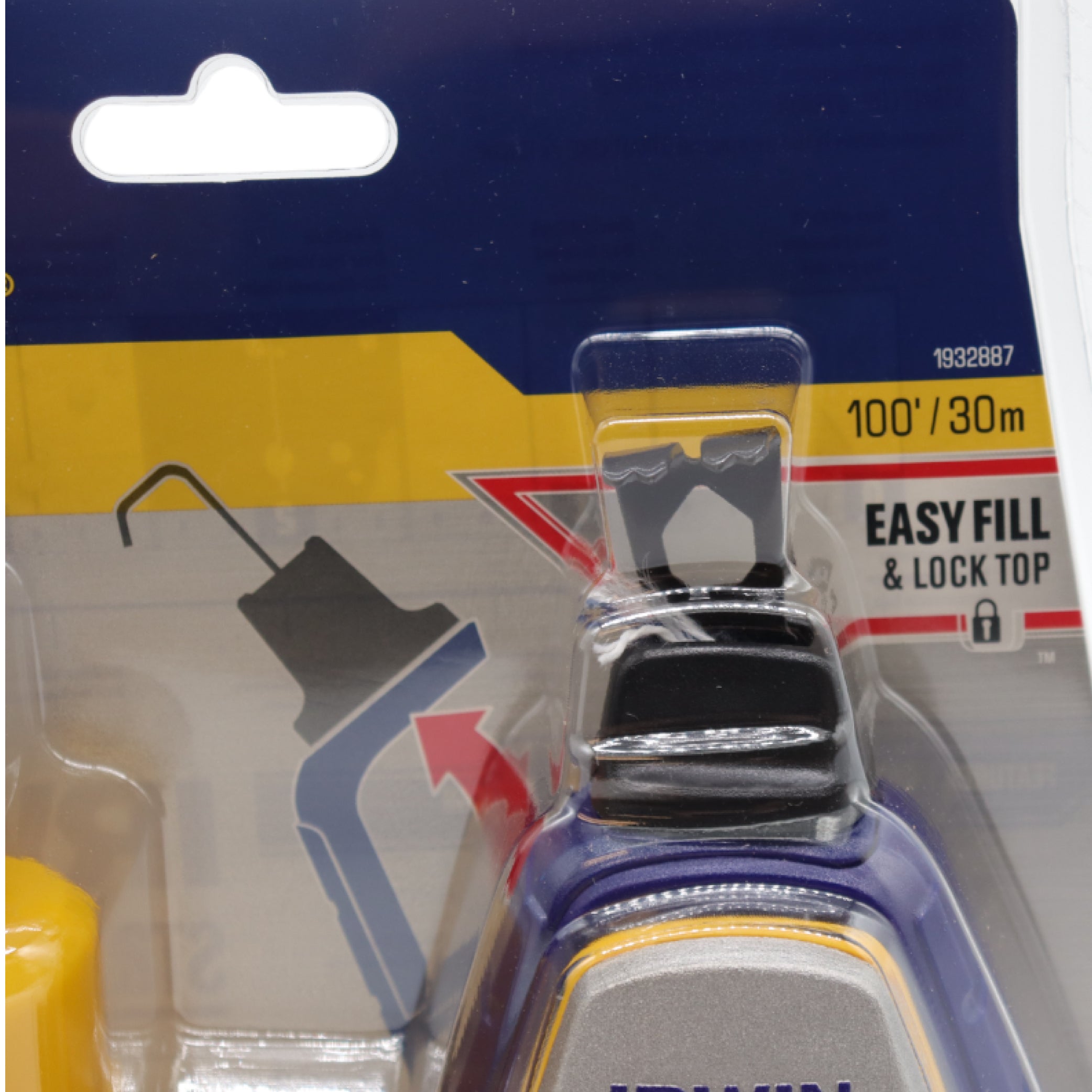 IRWIN Tools Strait-Line 1932887 Speedline Pro Chalk Reel, High-Visibility Blue, 100-Foot Capacity, Durable Chalk Line Tool with Ergonomic Grip, Anti-Jam Mechanism for Precision Marking