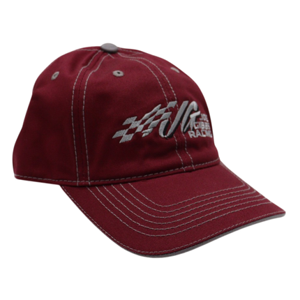 Joe Gibbs Racing #19 Maroon Cotton Baseball Cap with Embroidered Logo & Adjustable Hook and Loop Closure