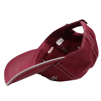 Joe Gibbs Racing #19 Maroon Cotton Baseball Cap with Embroidered Logo & Adjustable Hook and Loop Closure