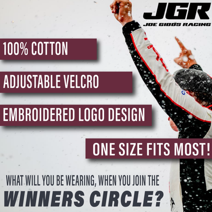 Joe Gibbs Racing #20 Maroon Cotton Baseball Cap with Embroidered Logo & Adjustable Hook and Loop Closure