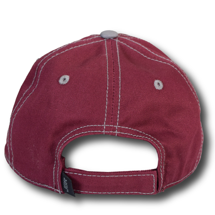 Joe Gibbs Racing #20 Maroon Cotton Baseball Cap with Embroidered Logo & Adjustable Hook and Loop Closure