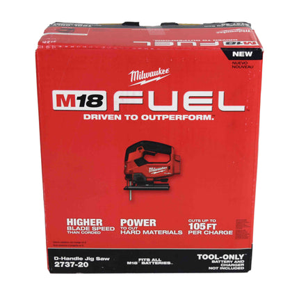 Milwaukee M18 FUEL 18V Lithium-Ion Brushless Cordless Jig Saw (Tool-Only) – Variable Speed, Low-Vibration Cutting, High-Performance Brushless Motor, Compatible with All M18 Batteries