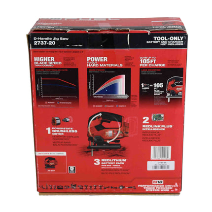 Milwaukee M18 FUEL 18V Lithium-Ion Brushless Cordless Jig Saw (Tool-Only) – Variable Speed, Low-Vibration Cutting, High-Performance Brushless Motor, Compatible with All M18 Batteries