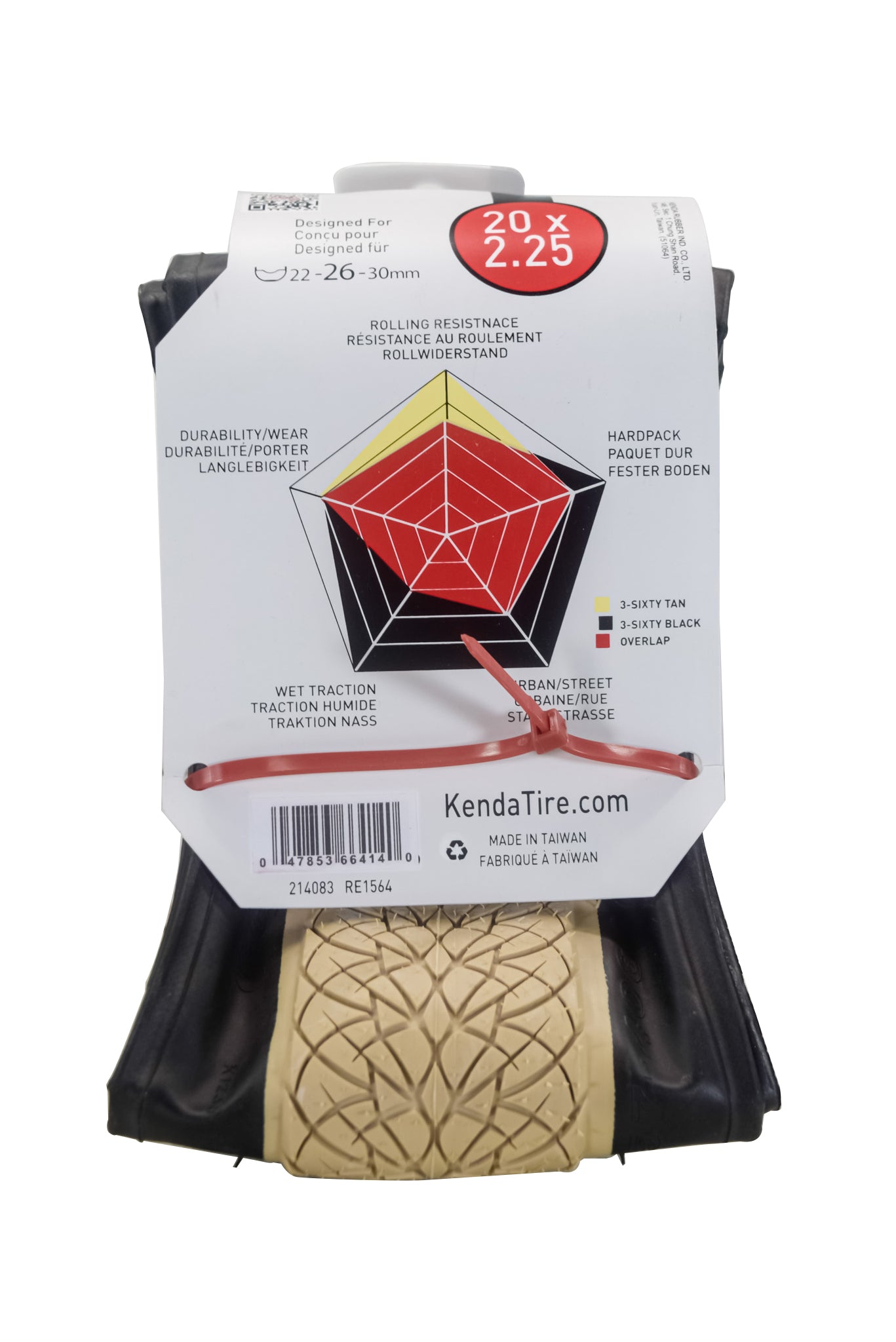 Kenda 3-Sixty Pro TR 120tpi Fold Tan 20x2.25 Bicycle Tire & Keychain (Two Pack)