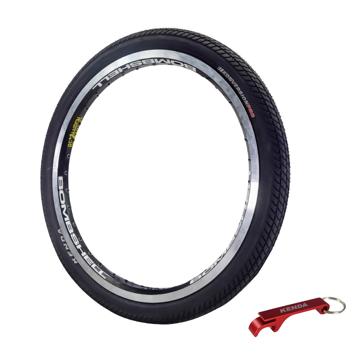 Kenda Konversion Pro 120tpi Fold 24x1.75 BMX Bicycle Tire w/ Keychain (Single)