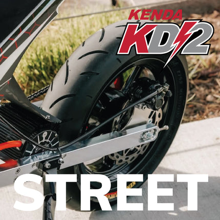 Kenda KD2 Kwick (KD2) 120/80-12 Rear Tire for Motorcycle & Scooter w/ Keychain - Radial Tire with Top-Speed Stability & Excellent Wet Grip - Fit with Honda Grom (120/80-12)