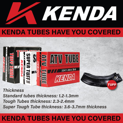 Kenda Heavy Duty Off-Road Inner Tube 80/100-21 - Butyl Rubber Construction with TR-6  Valve Stem for Reliable Air Retention, Puncture Resistance & Durability for Motocross, & Enduro w/Keychain(2-Pack)