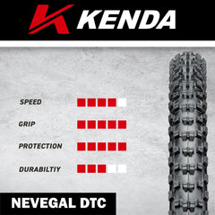 Kenda Nevegal Pro DTC 120tpi Fold 26x2.35 Gravity/DH MTB Bicycle Tire with Tube