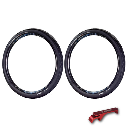Kenda Small Block Eight Pro K1047 Bike Tire - 26x2.35, 26-Inch MTB Tire, Folding Bead, Tubeless Ready, Aggressive Tread for Trail & Cross-Country Riding with Kenda Keychain (2 Pack)