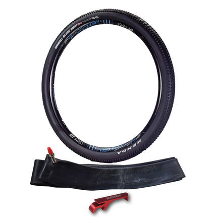 Kenda Small Block Eight Pro K1047 Bike Tire - 29x2.10, 29-Inch MTB Tire, Folding Bead, Tubeless Ready, Aggressive Tread for Trail & Cross-Country Riding + Kenda 29x2.00-2.40 Tube + Keychain