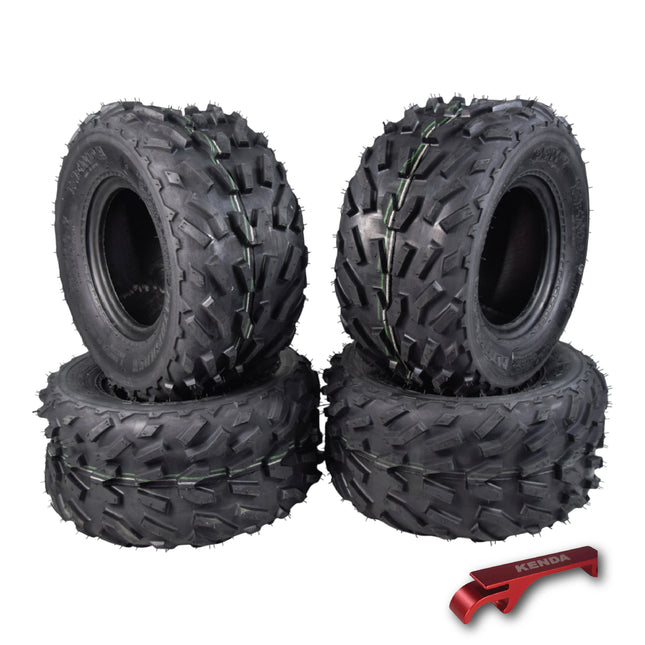 Kenda Pathfinder K530 16x8-7 Front Off-Road Tires for 4x4 ATVs, UTVs Vehicles and Go-Karts  - Durable Traction for Rugged Adventures - 2 Ply All-Terrain Tire with Keychain 16x8x7 (4 Pack)
