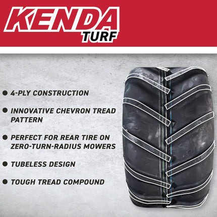 Kenda (K472) 22x11-10 Tractor & Trailer Tires for Agricultural Use  - 4-Ply- Chevron Bar Tread with Kenda Keychain - 22x11x10 22-11-10 (2-Pack)