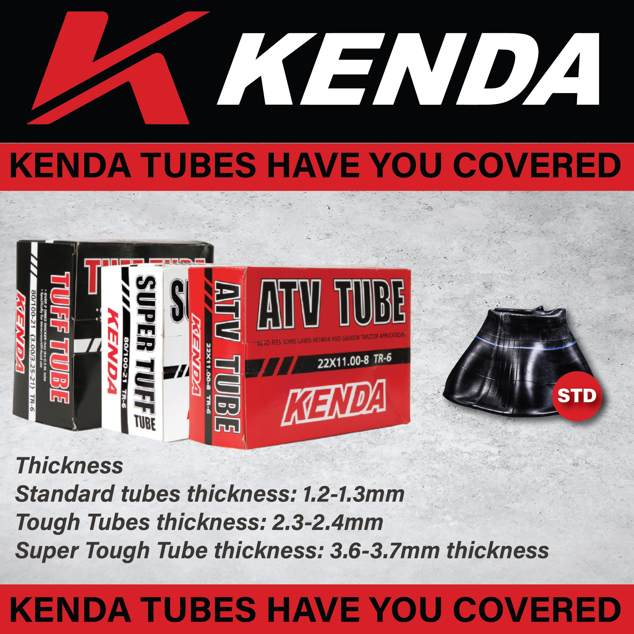 Kenda 18X7-8 TR-6 Inner Tube 047853264791 Includes Keychain