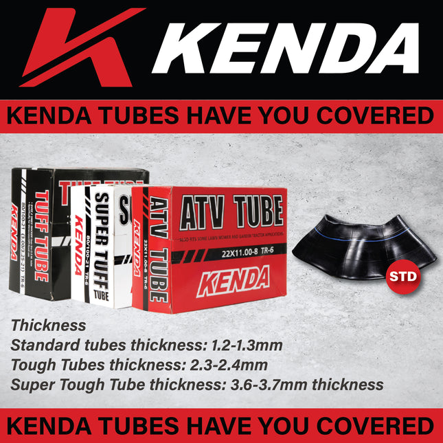 Kenda Heavy Duty ATV Inner Tube 20x7-8 – Butyl Rubber Construction with TR-6 Valve Stem for Reliable Air Retention, Puncture Resistance & Durability; for ATV & Quad Off-Road Riding(3-Pack)