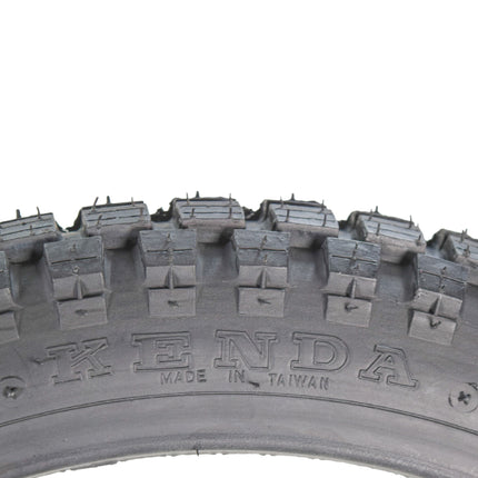 Kenda Small Block K262 2.75-17 Tube-Type (TT) Tire & TR-4 275/300-17 Tube for Small Street and Trail Bikes, Dirt Bikes, and Scooters - Durable Off-Road and On-Road Performance with Keychain