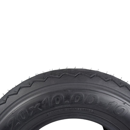 Kenda Hole-N-1 K389 20x10-10 Tubeless Golf Cart Turf Tire with 4-Ply Rating & Pre Assembled Matte Black Wheel with Keychain Hole in one 20/10/10 – Single