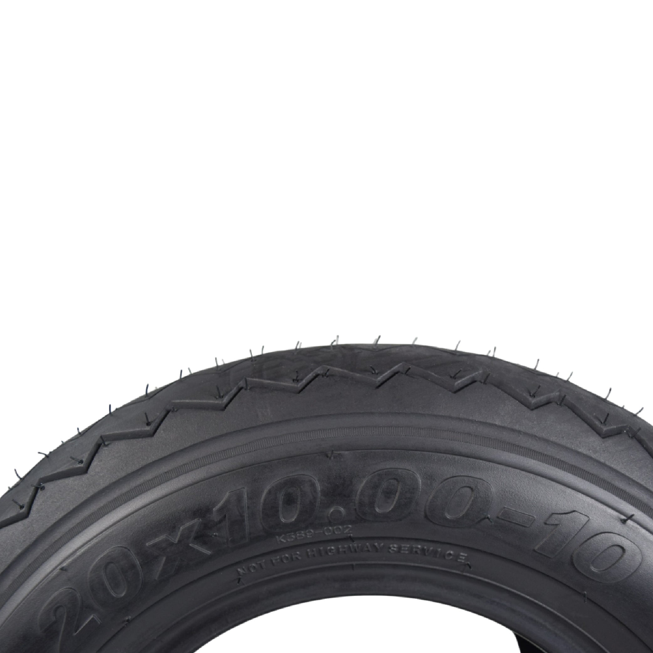 Kenda 20x10-10 6 Ply Golf Cart Tires & Black Wheels Kit A238 10x7 4/101.6 (2 Pack)